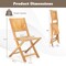 Natural 2 Pieces Folding Patio Chairs with Inclined Backrest Ideal for Outdoor Use